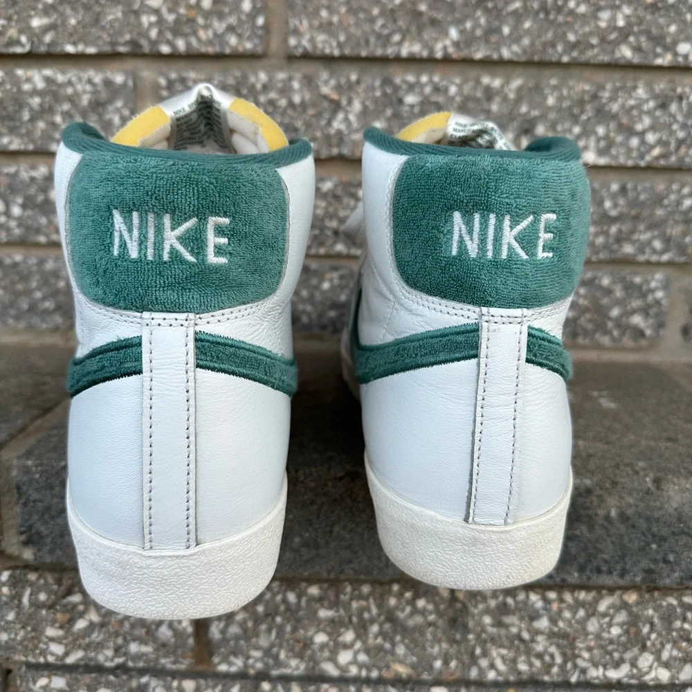 Men’s Nike Blazer Vintage Mid ‘77 PRM White Bicoastal Green Size 12 High Tops - Picture 3 of 15